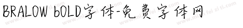 BRALOW bOLD字体字体转换